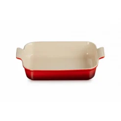 LE CREUSET Plat De Cuisson|Plat Rectangulaire Héritage en Céramique 32 cm Cerise Tradition