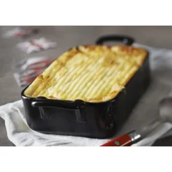 REVOL Plat De Cuisson|Plat Rectangulaire Noir 19x13 cm Belle Cuisine