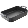 REVOL Plat De Cuisson|Plat Rectangulaire Noir 34x25 cm Belle Cuisine