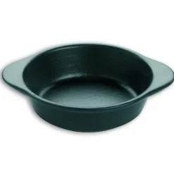MATFER Plat De Cuisson|Plat Rond Creux Ø 15 cm Noir en Fonte émaillée