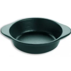 MATFER Plat De Cuisson|Plat Rond Creux Ø 18 cm Noir en Fonte émaillée
