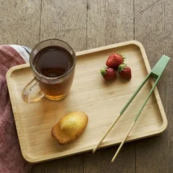 PEBBLY Servir, Présenter|Plateau de Service en Bambou 28 x 20 cm