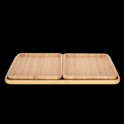 PEBBLY Servir, Présenter|Plateau de Service en Bambou 42 x 30 cm