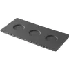 REVOL Servir, Présenter|Plateau Rectangulaire 3 encoches Ardoise 25 x 12 cm Basalt