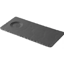 REVOL Servir, Présenter|Plateau Rectangulaire 1 encoche Ardoise 25 x 12 cm Basalt