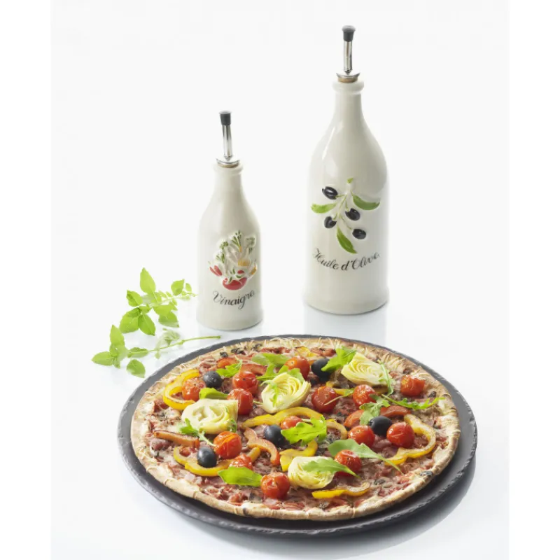 REVOL Vaisselle|Plateau Rond Ardoise Ø 32cm Basalt