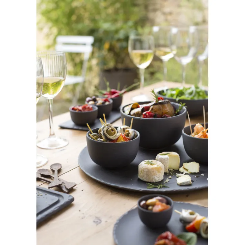 REVOL Vaisselle|Plateau Rond Ardoise Ø 32cm Basalt