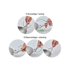 DE BUYER Casseroles|Poêles|Poignée Amovible en Fonte d’Inox Loqy