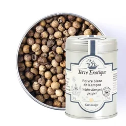TERRE EXOTIQUE Poivre|Poivre Blanc de Kampot 50 g