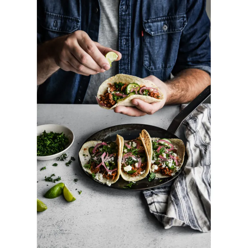 DE BUYER Poêles|Poêle à Crêpes Tôle Bleue Ø 24 cm Outdoor