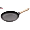 STAUB Poêles|Poêle en Fonte Noir 28 cm Manche Bois