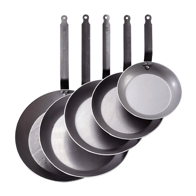 DE BUYER Poêles|Poêle Lyonnaise Carbone Plus Ø 24 cm , Tôle, Queue Feuillard