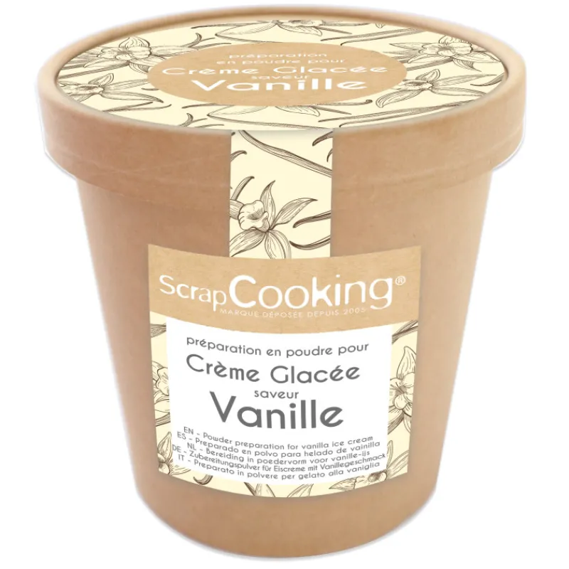 SCRAPCOOKING Préparation Pâtisserie|Pot de Préparation pour Glace Vanille 145 g