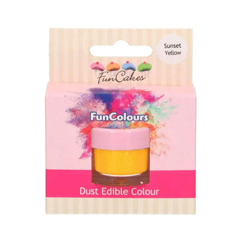 FUNCAKES Colorants Alimentaires|Poudre comestible Jaune orangé 2,5 g