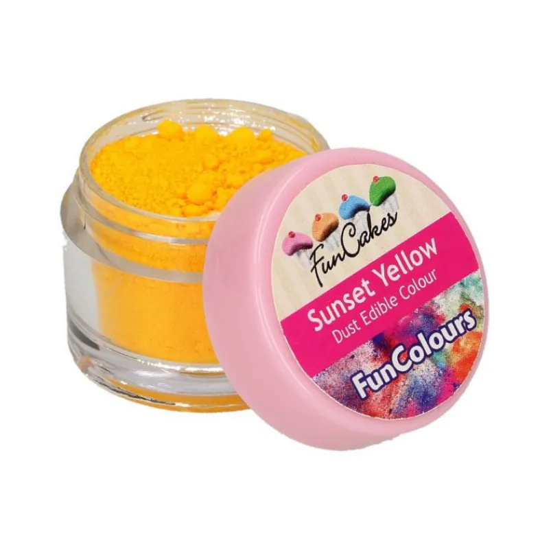 FUNCAKES Colorants Alimentaires|Poudre comestible Jaune orangé 2,5 g
