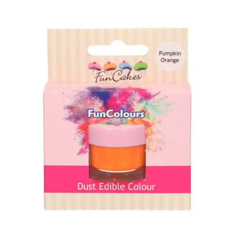 FUNCAKES Colorants Alimentaires|Poudre comestible Orange citrouille 1,5 g