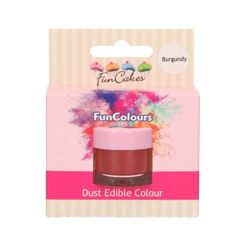 FUNCAKES Colorants Alimentaires|Poudre comestible Rouge bordeaux 1,5 g