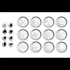 IBILI Douilles Pâtisserie|Ustensiles Pâtisserie|Presse à Biscuit et Décors Aluminium 0,2 L