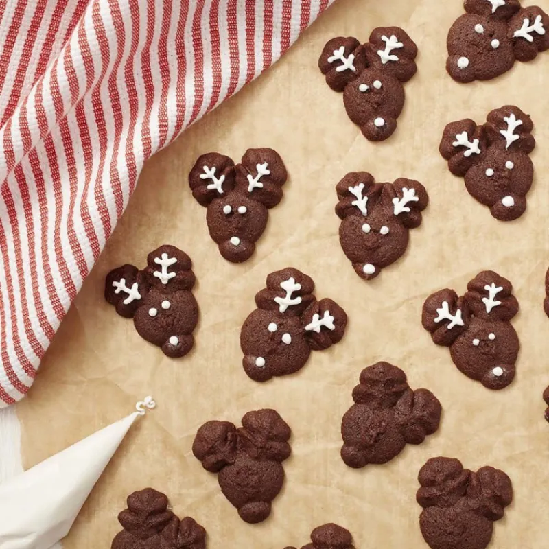 WILTON Ustensiles Pâtisserie|Presse à Biscuits en Métal +12 disques