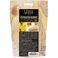 PATISDECOR Préparation Pâtisserie|Préparation Bavarois Gel Citron 100 g Patisdécor