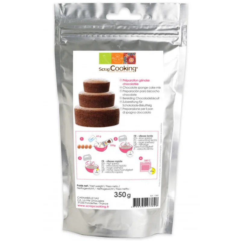 SCRAPCOOKING Préparation Pâtisserie|Préparation pour Génoise Chocolat 350g