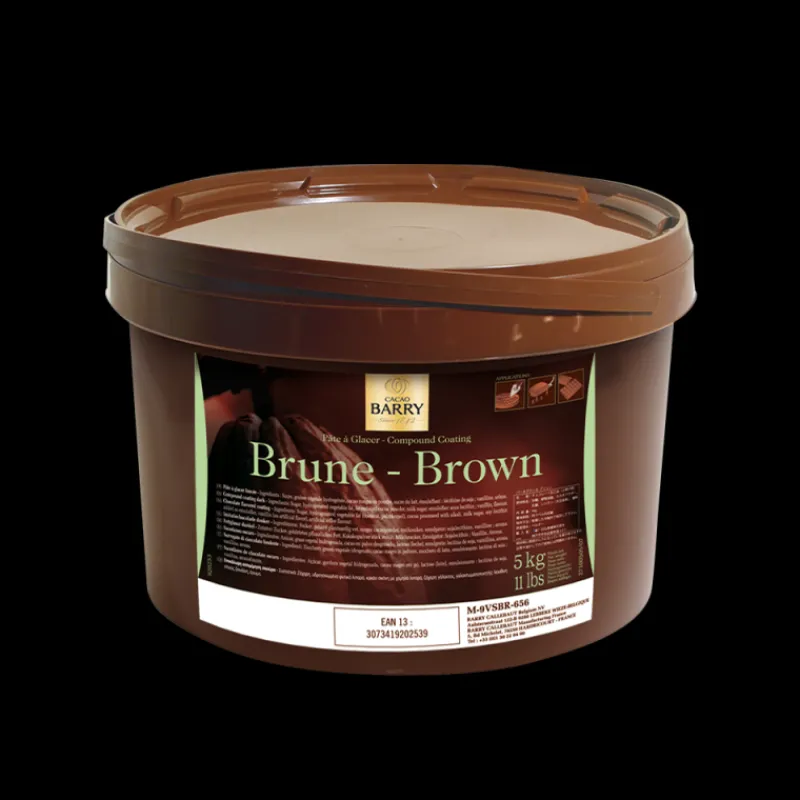 BARRY Nappages Et Glaçages|Chocolat De Couverture|Pâte à Glacer Brune 5 kg