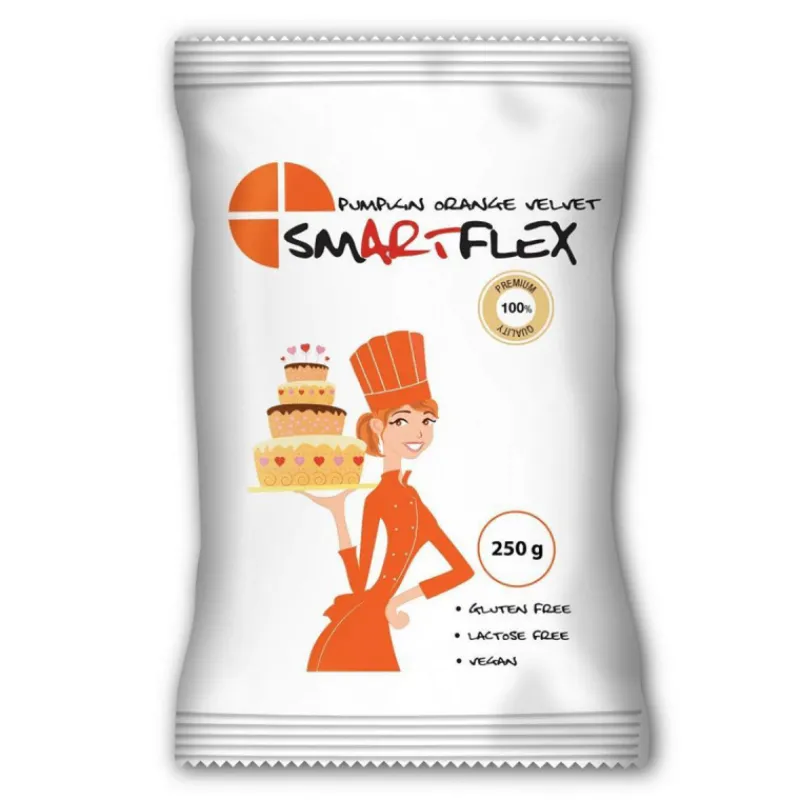 SMARTFLEX Pâte À Sucre|Pâte à Sucre Orange Pumkin Orange Velvet 250g