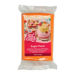 FUNCAKES Pâte À Sucre|Pâte à Sucre Orange Tigre 250 g