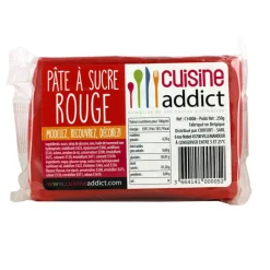 CUISINEADDICT Pâte À Sucre|Pâte à Sucre Rouge 250g