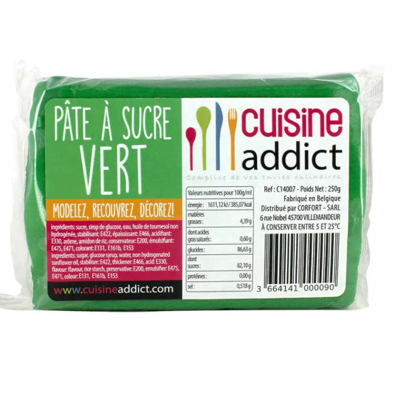 CUISINEADDICT Pâte À Sucre|Pâte à Sucre Vert 250g