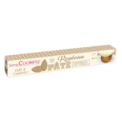 SCRAPCOOKING Produits Pâtisserie|Pâte d'Amande Naturelle en Rouleau ⌀ 36 cm 300g