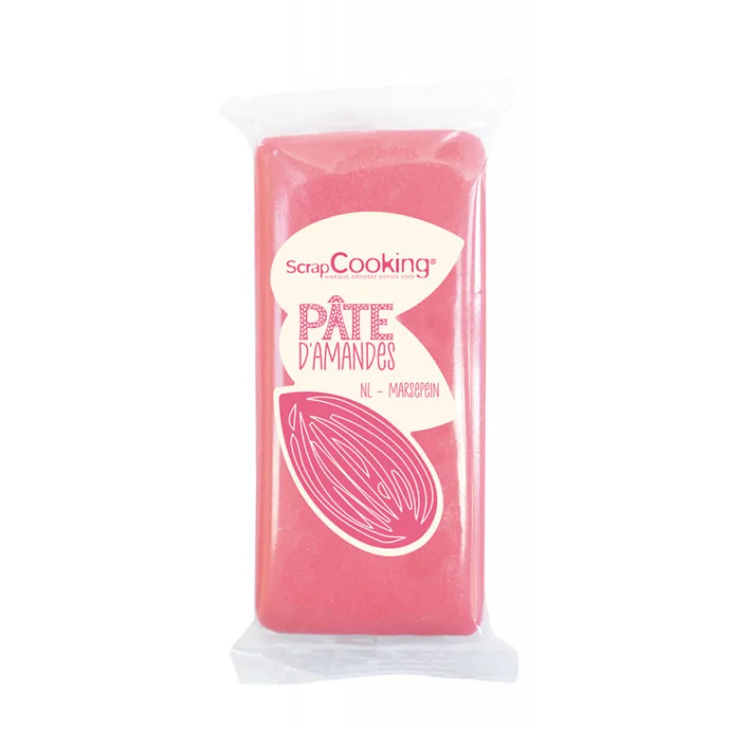SCRAPCOOKING Produits Pâtisserie|Pâte d'Amande Rose 20% 200g