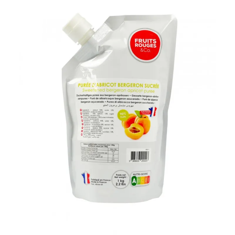 FRUITS ROUGES & CO Purée De Fruits, Coulis De Fruits|Purée d'Abricot 1kg