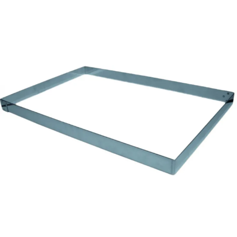 MALLARD FERRIERE Cercle À Patisserie|Rectangle Inox sans fond 49,5 x 29 cm H.4,5 cm