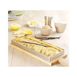 DE BUYER Cercle À Patisserie|Rectangle perforé 28 x 11 cm de L'école Valrhona par