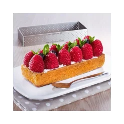 DE BUYER Cercle À Patisserie|Rectangle perforé 12 x 4 cm de L'école Valrhona par