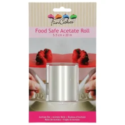 FUNCAKES Ustensiles Chocolat|Ustensiles Pâtisserie|Rhodoïd en Rouleau L.20 m x H.5.5 cm