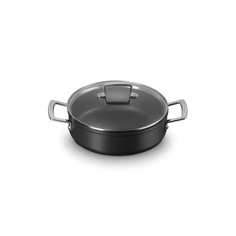 LE CREUSET Casseroles|Rondeau avec Couvercle 24 cm Anti-Adhérent Les Forgées
