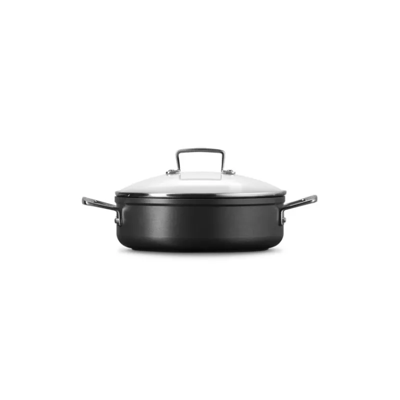 LE CREUSET Casseroles|Rondeau avec Couvercle 24 cm Anti-Adhérent Les Forgées