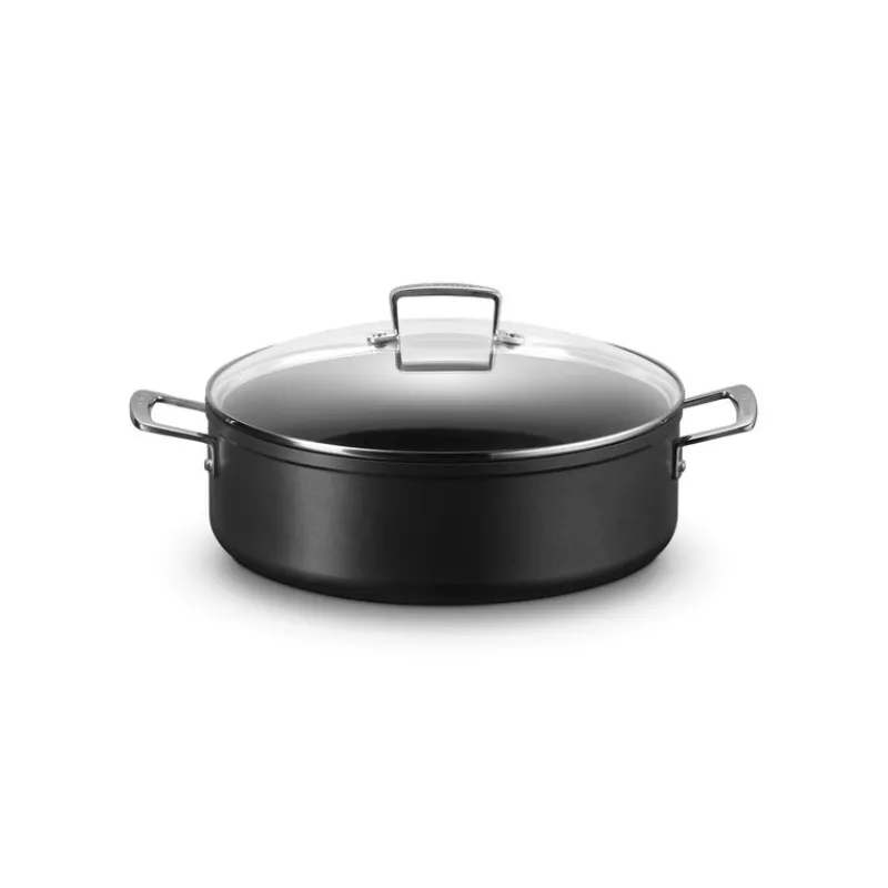 LE CREUSET Casseroles|Rondeau avec Couvercle 30 cm Anti-Adhérent Les Forgées