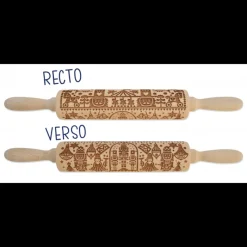 SCRAPCOOKING Ustensiles Pâtisserie|Rouleau à Pâtisserie Motif Casse Noisette 39 cm