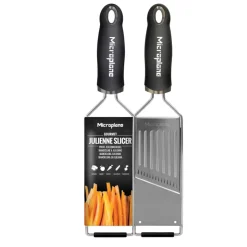 MICROPLANE Mandoline De Cuisine|Râpe À Légumes|Râpe à Julienne Gourmet Noir