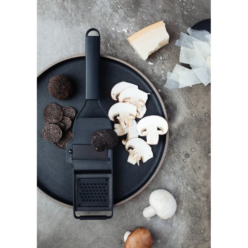 MICROPLANE Mandoline De Cuisine|Râpes À Fromage|Râpe à Truffes 2en1 Black Sheep