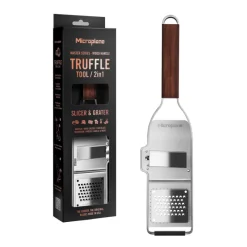 MICROPLANE Mandoline De Cuisine|Râpes À Fromage|Râpe à Truffes 2en1 Master Manche en Bois