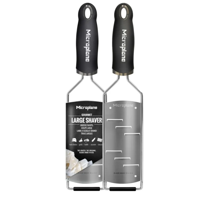 MICROPLANE Râpes À Fromage|Râpe À Légumes|Râpe Coupe Large Gourmet Noir
