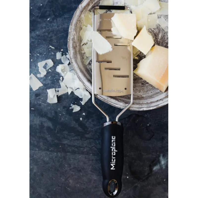 MICROPLANE Râpes À Fromage|Râpe À Légumes|Râpe Coupe Large Gourmet Noir