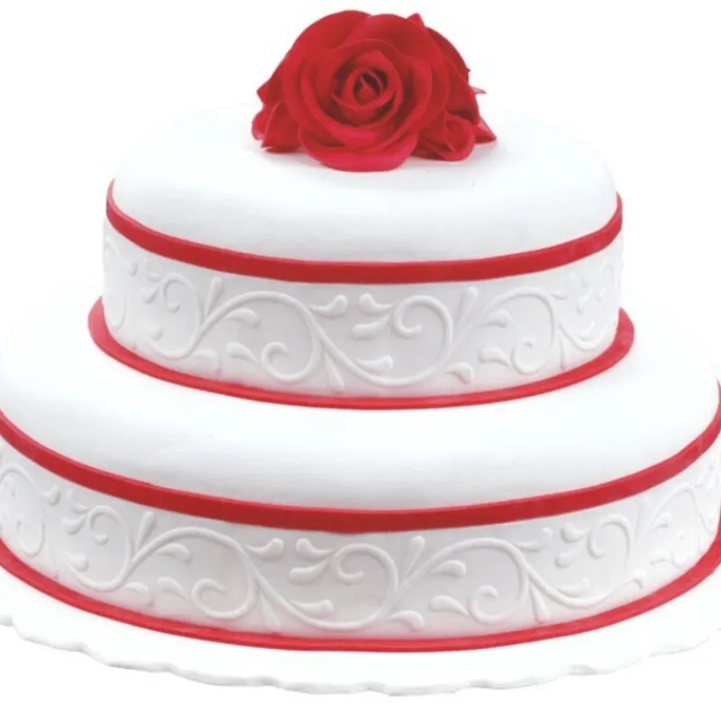 PATISDECOR Décoration Comestible|Ruban Pate à Sucre Blanc Arabesque 1,25 m x H 5 cm Patisdécor