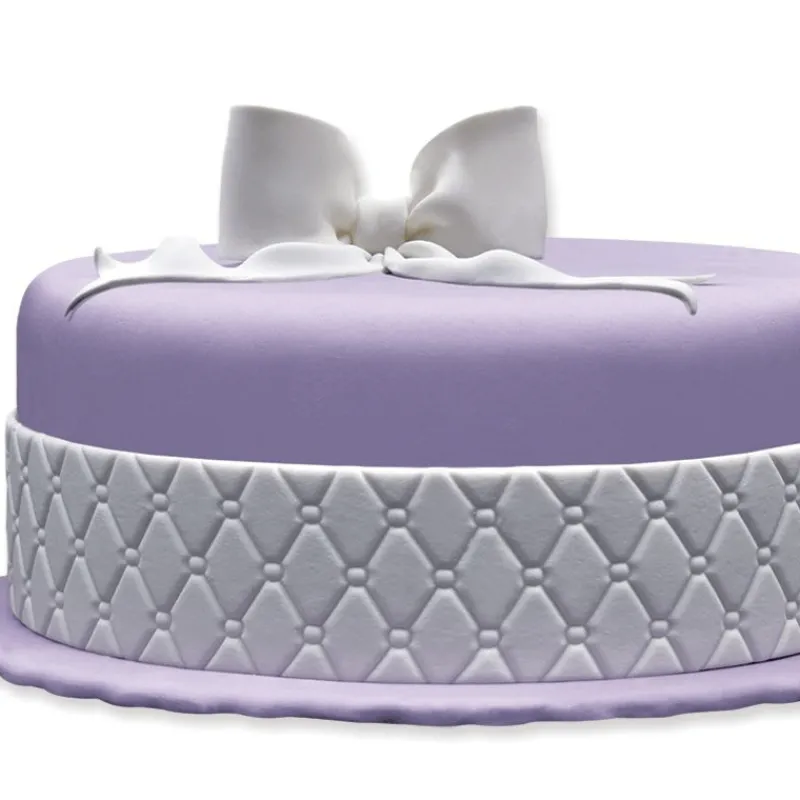 PATISDECOR Décoration Comestible|Ruban Pate à Sucre Matelassé 1,25 m x H 5 cm Patisdécor