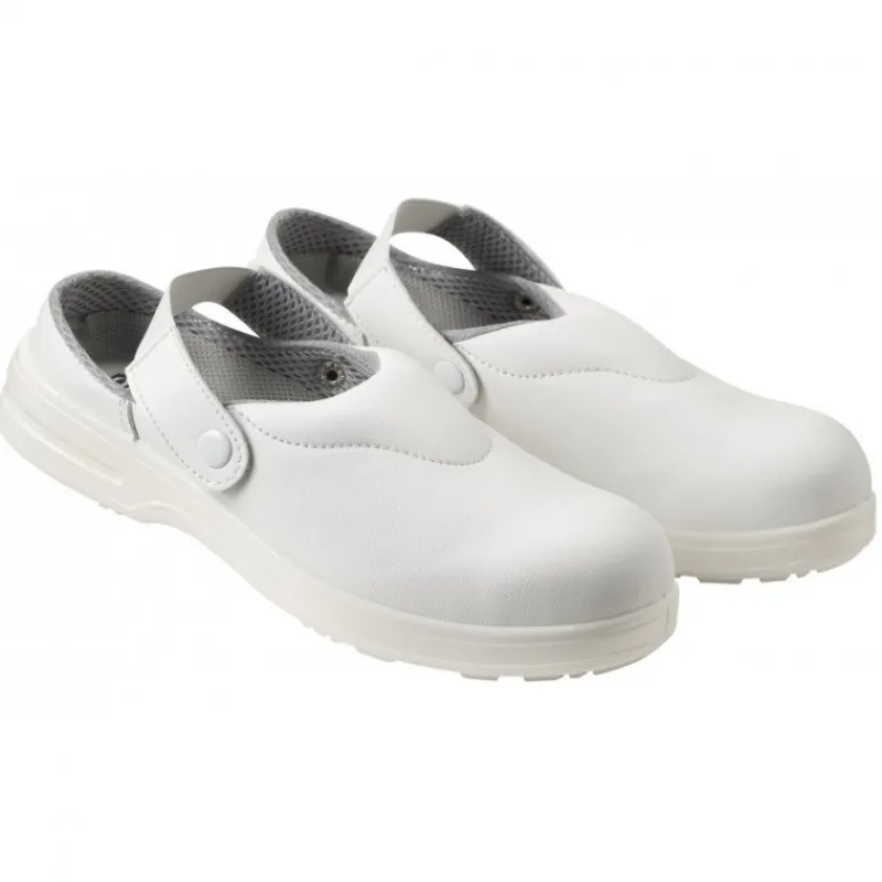 ROBUR Chaussures De Cuisine|Sabot de Sécurité T.44 Blanc BERCEO