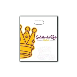 CUISINEADDICT Emballage Alimentaire|Sac à Galette Ingraissable 38x48cm Motif Couronne x100